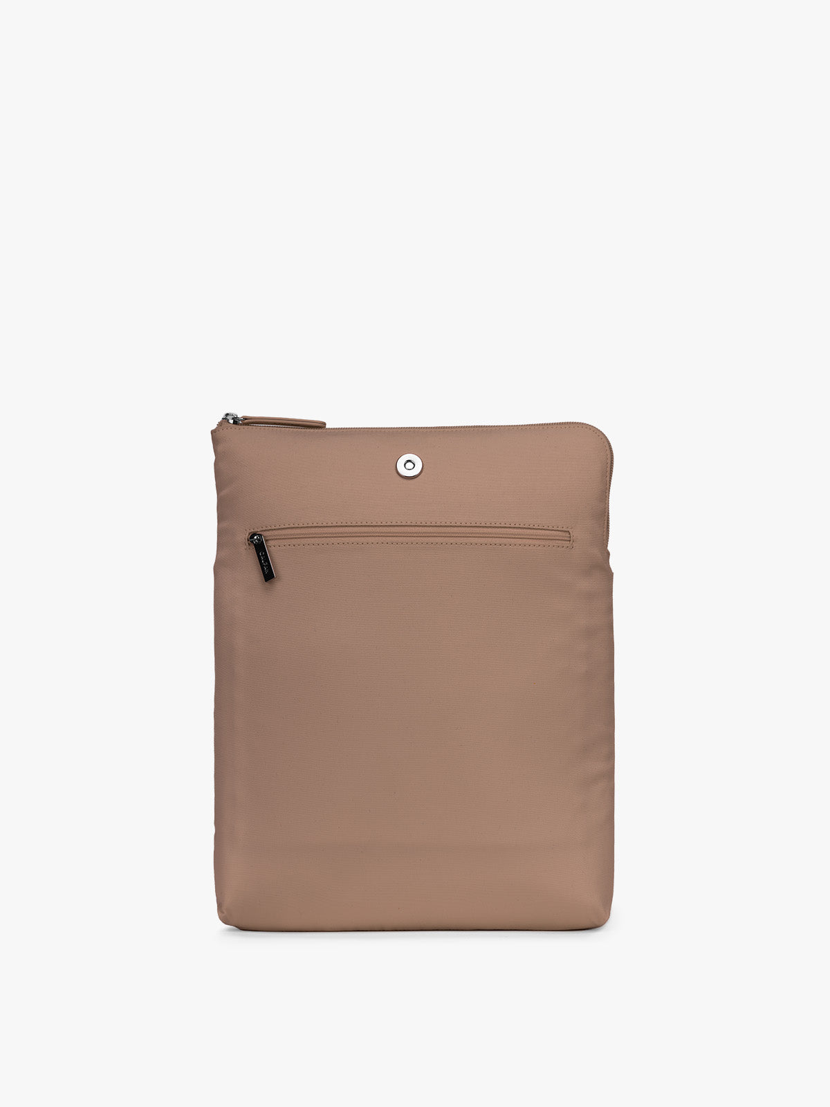 CALPAK Haven 14" Haven Laptop Tote in white beige Buttercream's removeable brown insert; ABU2501-BUTTERCREAM