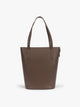 CALPAK Haven 14 inch Laptop Bucket Bag in dark brown Espresso front view; ABU2501-ESPRESSO