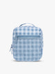 CALPAK Everything Cube in light blue and white gingham print ; ACE2401-FRENCH-BLUE-GINGHAM
