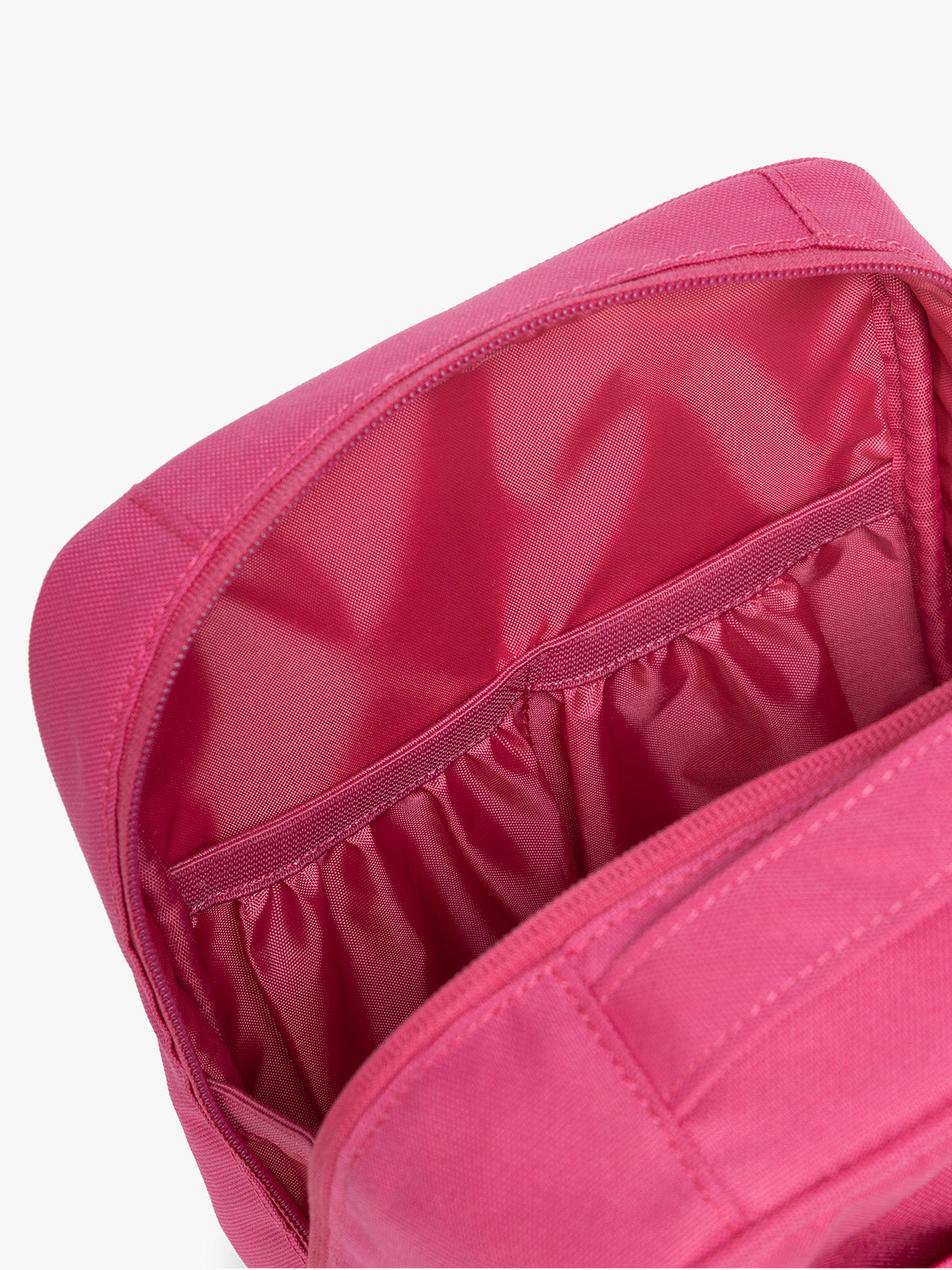 Inside of CALPAK Everything Cube in bright pink Dragonfruit; ACE2401-DRAGONFRUIT