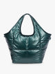 CALPAK Luka Everything Tote in dark green shiny Kale; AET2601-GLAZED-KALE