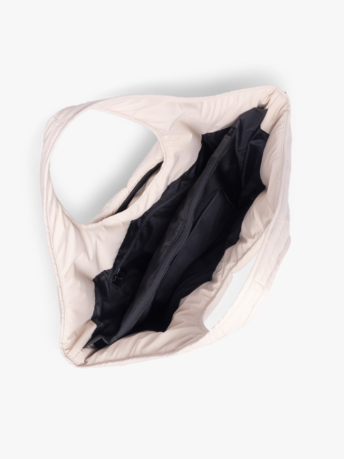 Opened CALPAK Luka Everything Tote in off-white beige Oatmeal; AET2601-OATMEAL