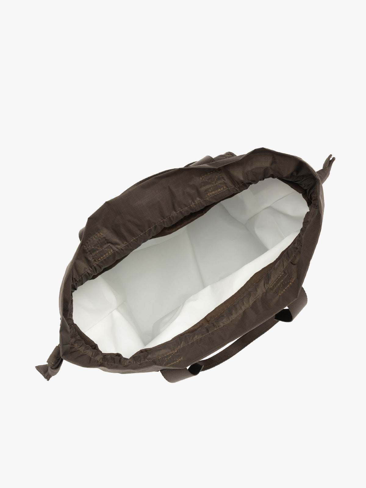 Interior view of CALPAK Insulated Lunch bag brown Mushroom; ALB2001-MUSHROOM