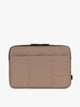CALPAK Luka Padded Laptop Sleeve in brown Chocolate with puffy exterior; ALD2501-CHOCOLATE
