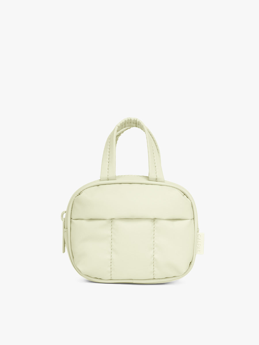 CALPAK Luka Duffel Zip Bag Charm in light green Celadon; ALK2501-CELADON