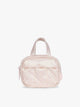 CALPAK Luka Duffel Zip Bag Charm in light pink shiny Pearlescent ; ALK2501-PEARLESCENT