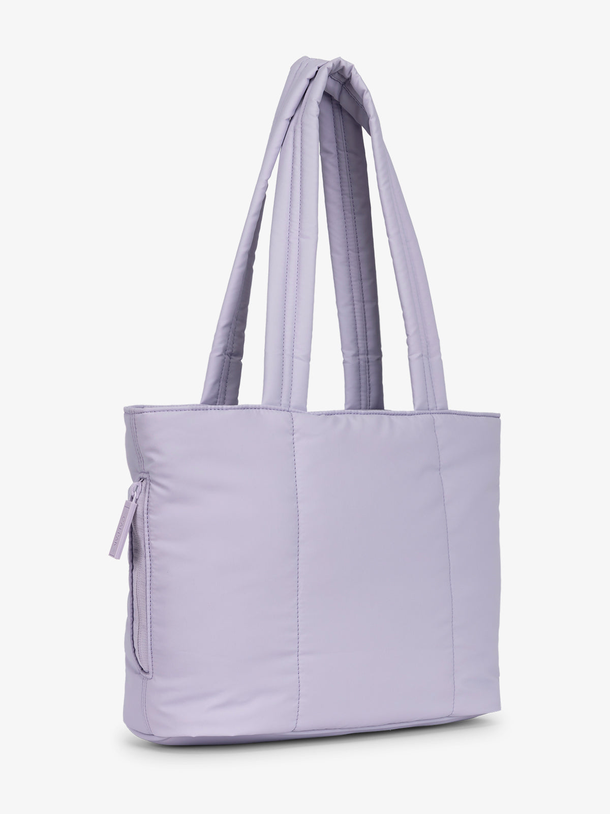 CALPAK Luka Mini Tote side view in purple lavender in Orchid; ALM2401-ORCHID