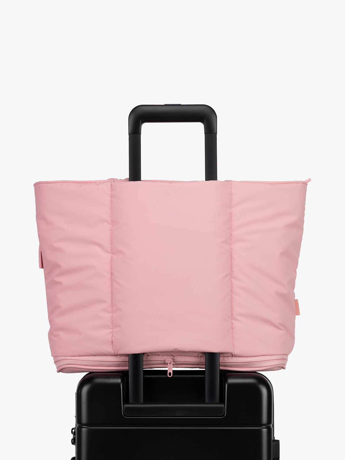CALPAK Luka Expandable Tote Bag in pink Blossom trolley sleeve; ALT2201-BLOSSOM 