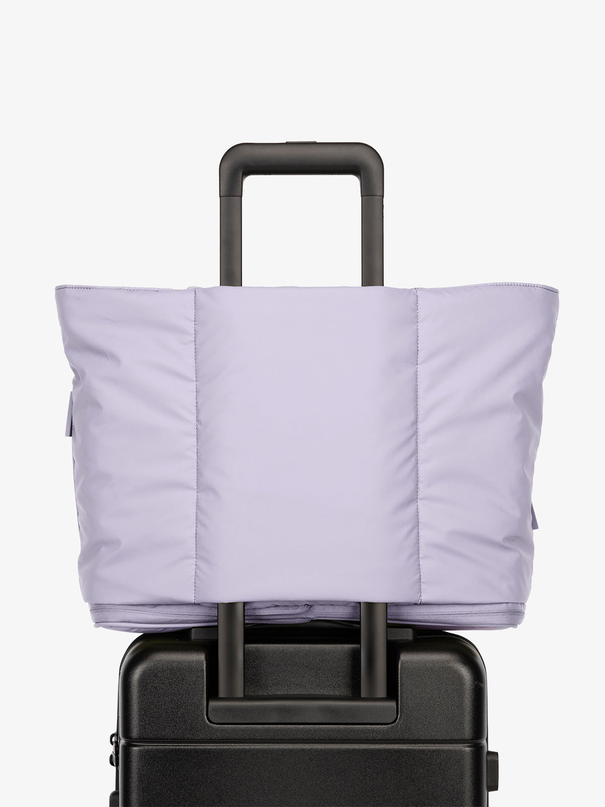 CALPAK Luka Expandable Tote with trolley sleeve in lavender purple Orchid; ALT2201-ORCHID