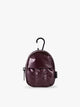CALPAK Luka Backpack Key Pouch in maroon Glazed Dark Cherry on a white background; AMB2201-GLAZED-DARK-CHERRY