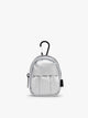 CALPAK Luka Backpack Key Pouch in Silver on a white background; AMB2201-SILVER