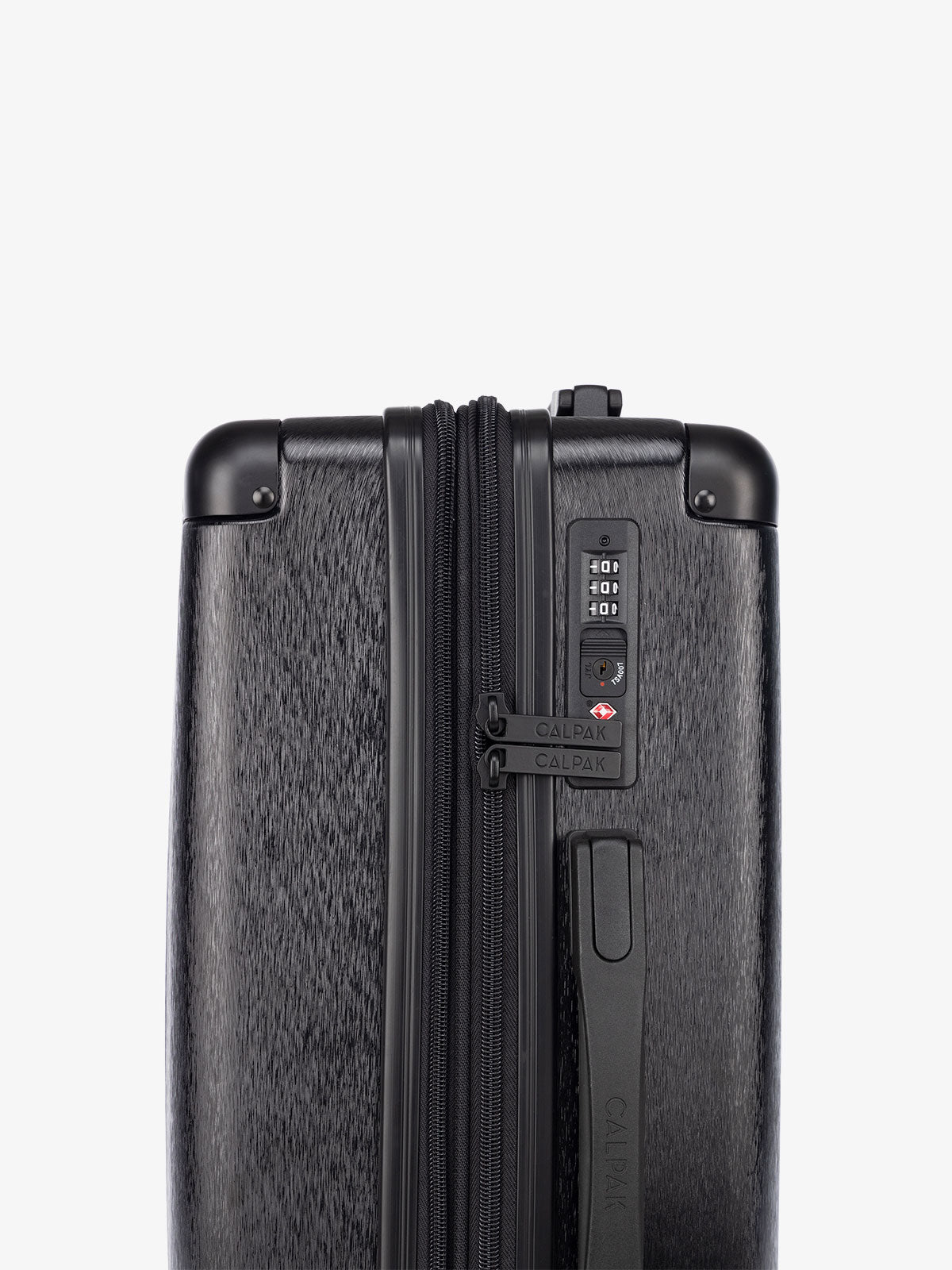 black expandable hard shell suitcase set with TSA lock; LAM3000-BLACK