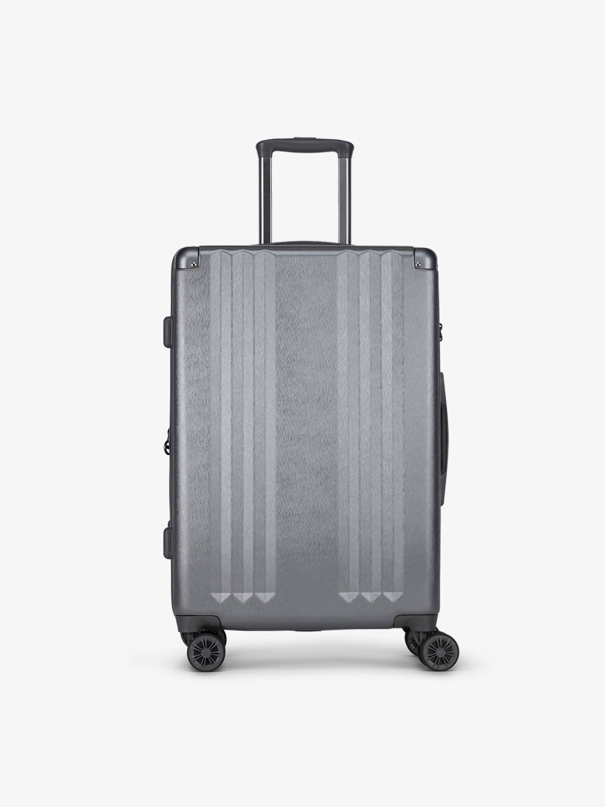 Hard shell medium luggage as part of the Ambeur luggage set in gunmetal; LAM3000-GUNMETAL