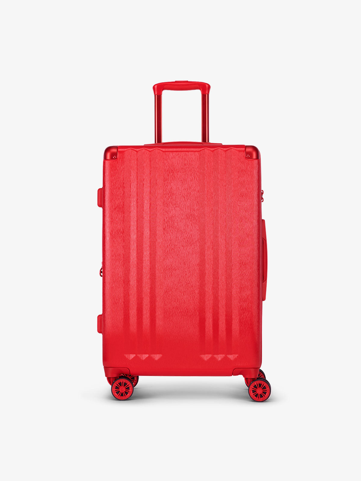 CALPAK Hard shell medium luggage as part of the Ambeur luggage set in metallic red; 
LAM3000-METALLIC-RED