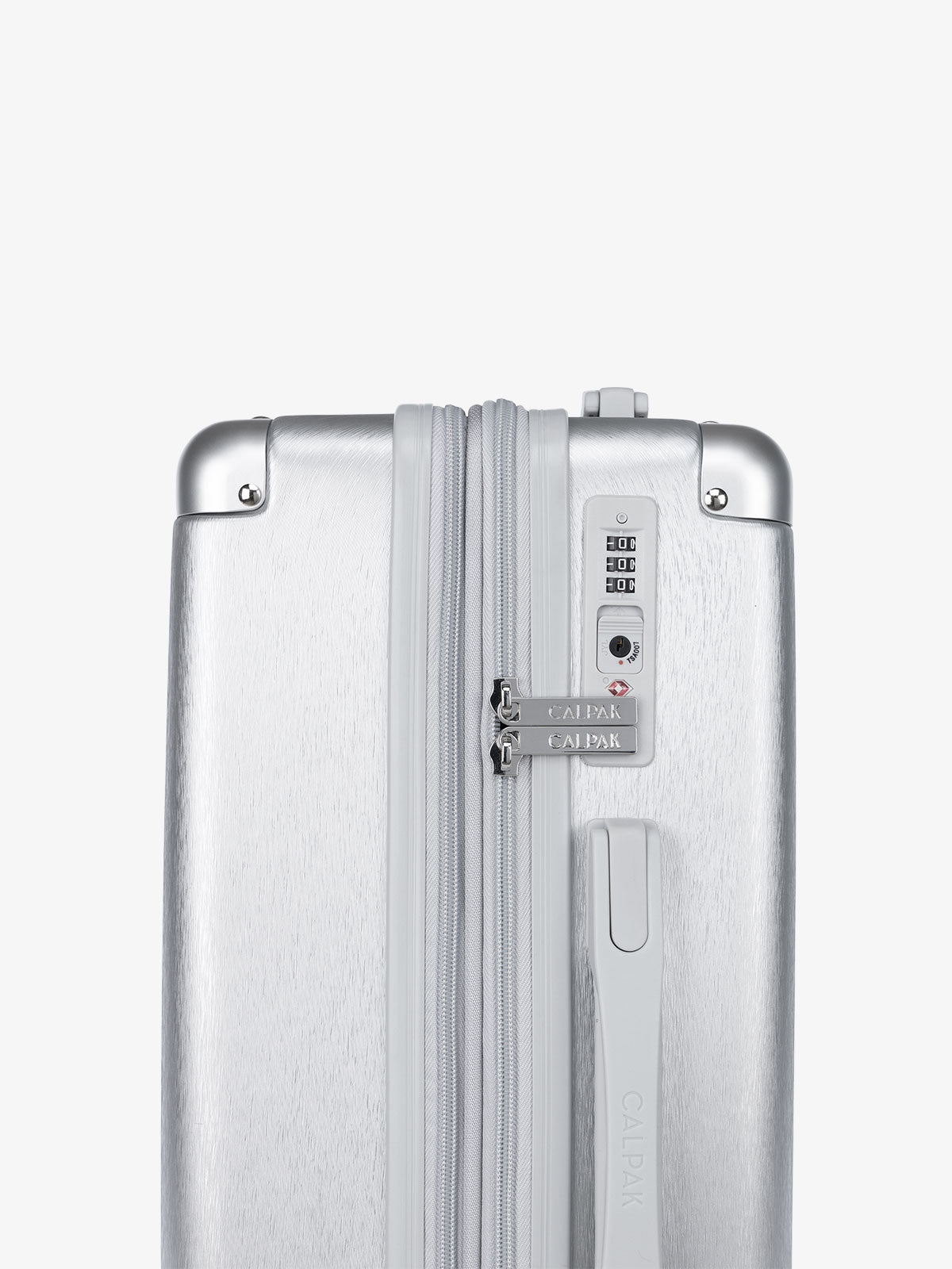 silver hard shell 3 piece luggage set with TSA lock; LAM3000-SILVER