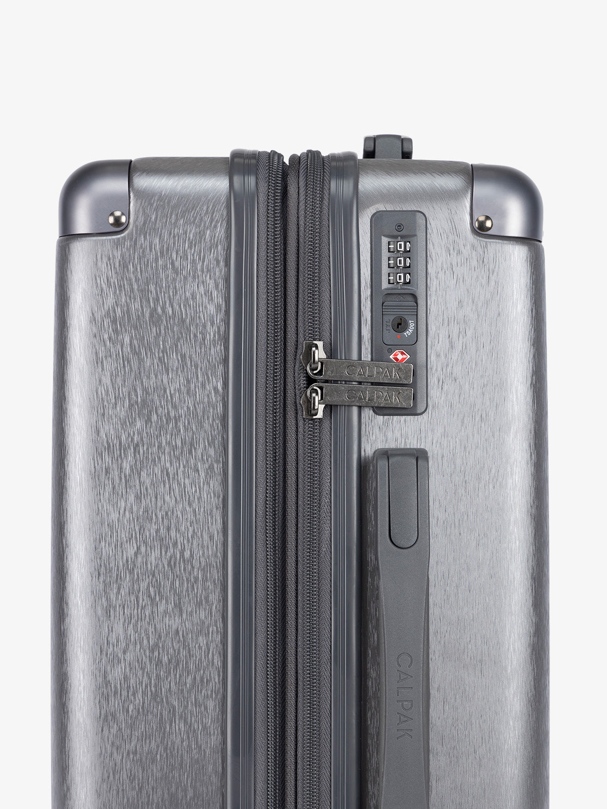 CALPAK Ambeur large sized expandable luggage with built-in TSA lock in gunmetal; LAM1028-GUNMETAL