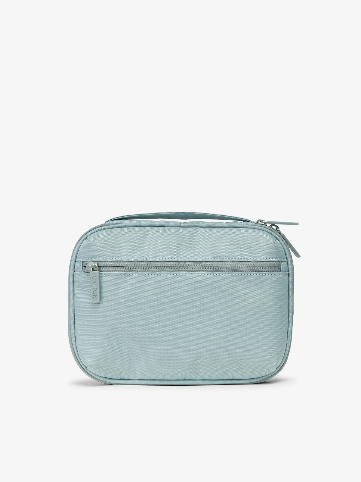 CALPAK Tech Organizer in blue Bluebell back view with zipper; ATC2001-BLUEBELL