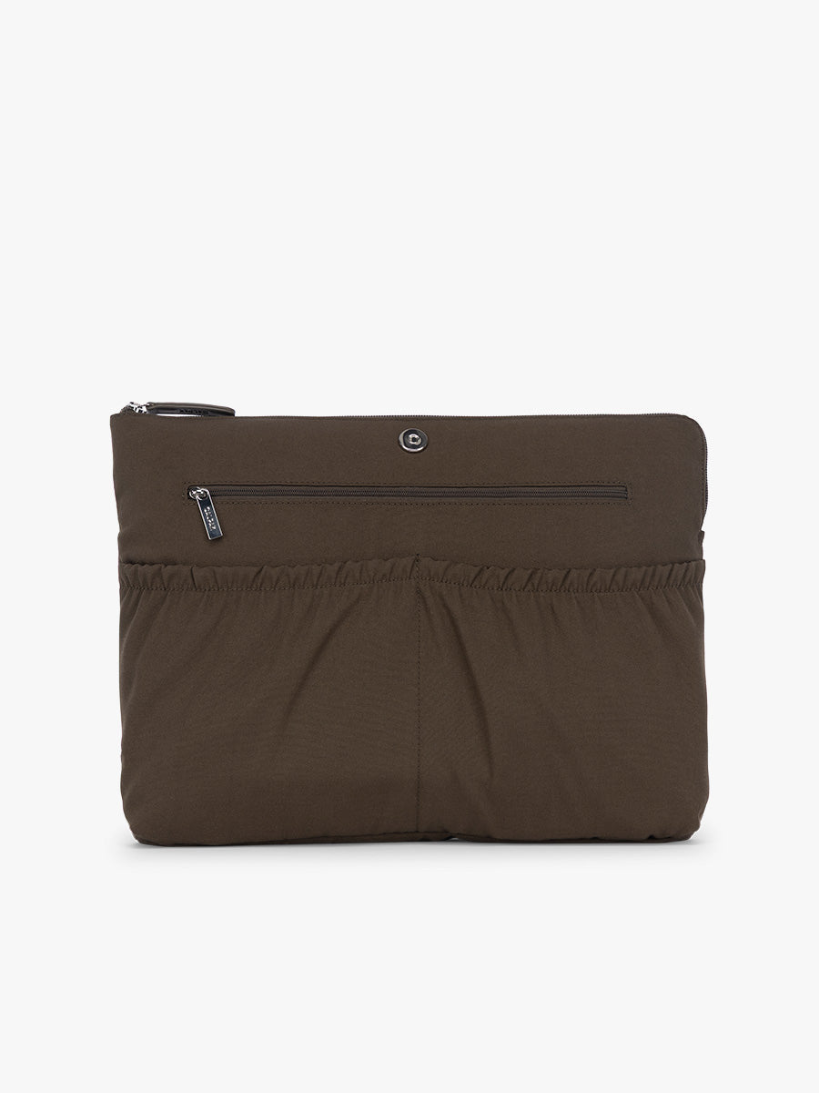 Removeable insert of CALPAK Haven 15" Laptop Tote in dark brown Mushroom; ATS2501-MUSHROOM