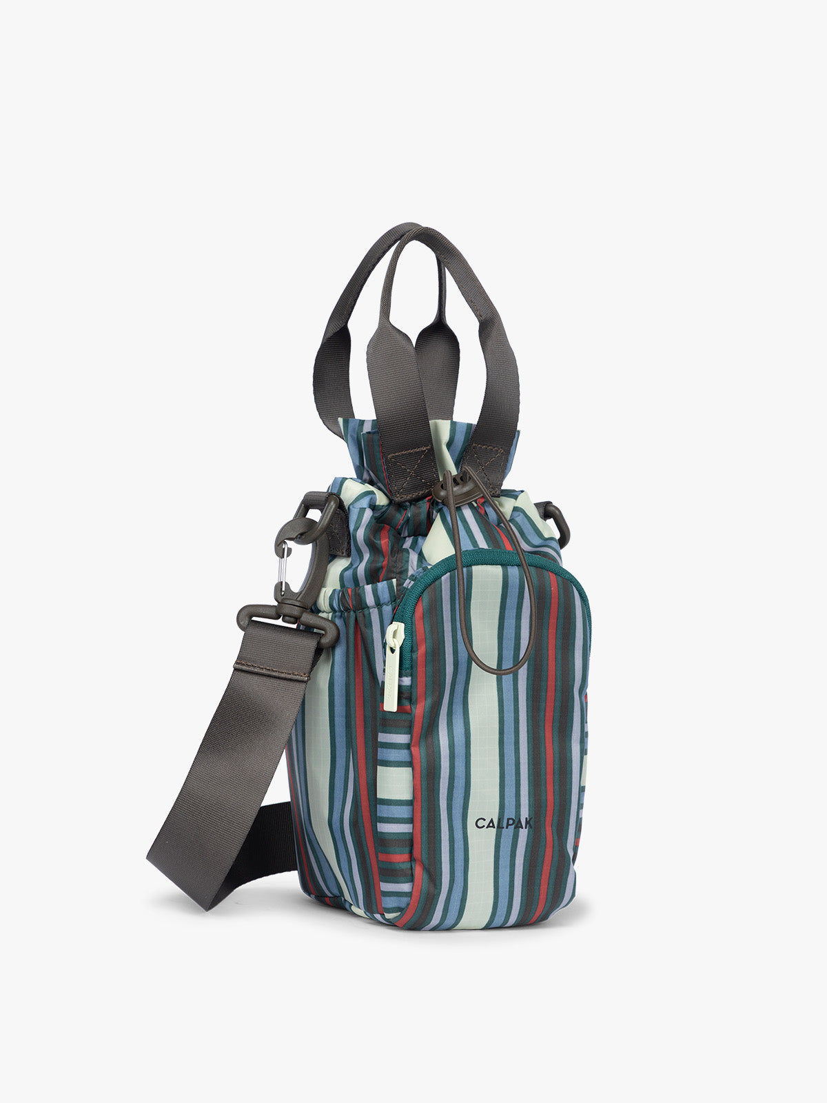 CALPAK Water Bottle Holder in multicolor stripe Riviera Stripe; AWH2101-RIVIERA-STRIPE