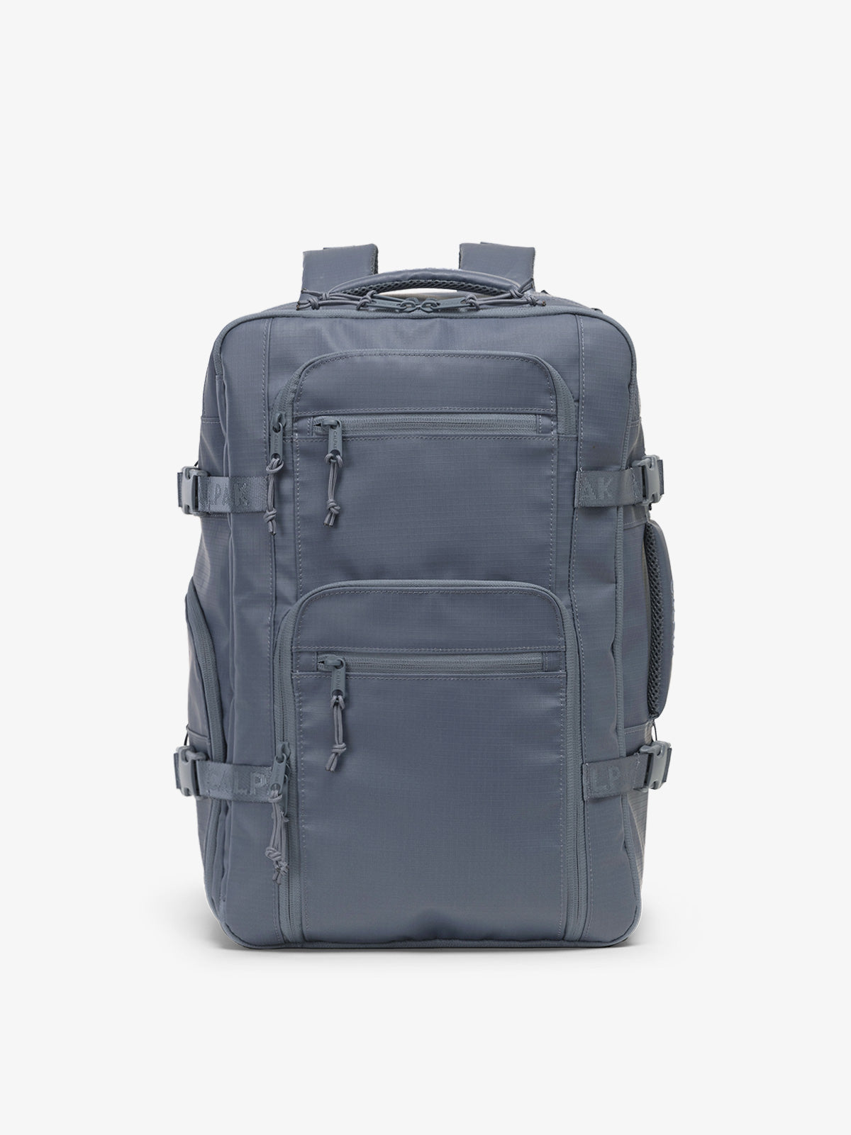 CALPAK Terra 26L Laptop Backpack Duffel in blue Matte Indigo front view; BPH2201-INDIGO