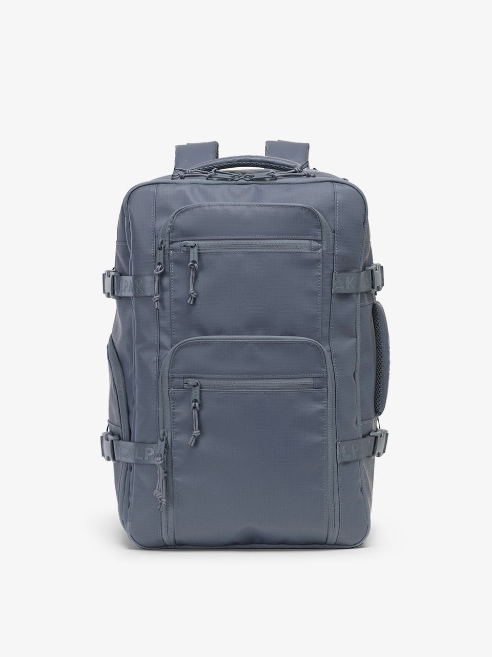 CALPAK Terra 26L Laptop Backpack Duffel in blue Matte Indigo front view; BPH2201-INDIGO