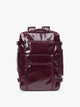 CALPAK Terra 35L Laptop Backpack Duffel in dark red Dark Cherry with tan accents on a white background; BPTL2601-DARK-CHERRY