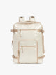 CALPAK Terra 35L Laptop Backpack Duffel in off-white White Sands with tan accents on a white background; BPTL2601-WHITE-SANDS