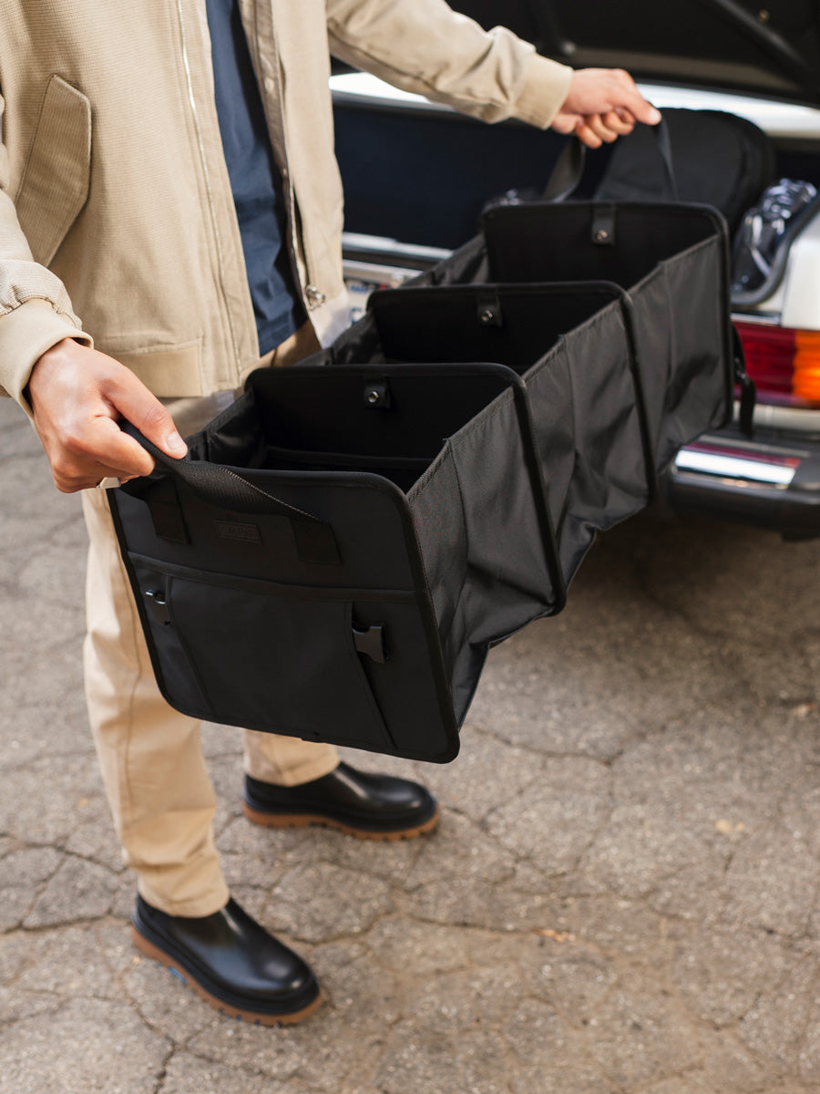 CALPAK Car trunk organizer with carrying handles; ACO2001-BLACK
