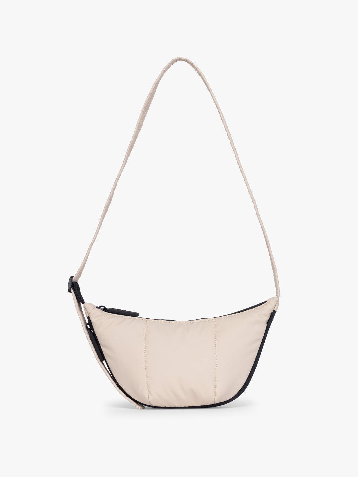 CALPAK Luka Crescent Bag in beige off white Oatmeal; CBL2601-OATMEAL