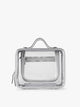 CALPAK Large Clear Cosmetics Case in Silver; CCC2001-SILVER