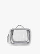 CALPAK Small Clear Cosmetic case in Silver; CCM2001-SILVER