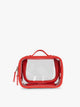 CALPAK Small  Clear Cosmetic Case in red Tomato;  CCM2001-TOMATO