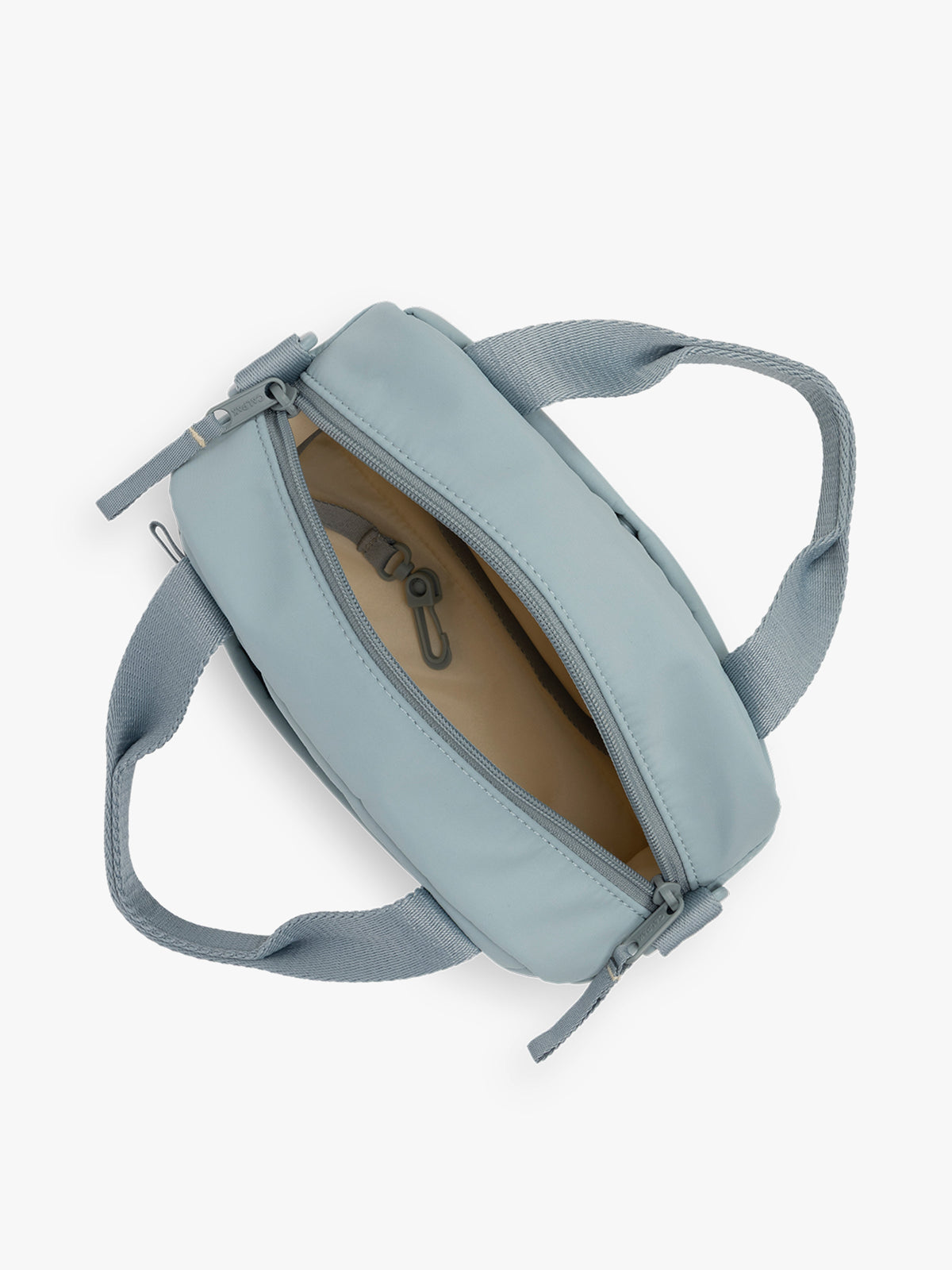CALPAK Connect Crossbody Bag with adjustable strap in light blue color Bluebell; CCN2501-BLUEBELL