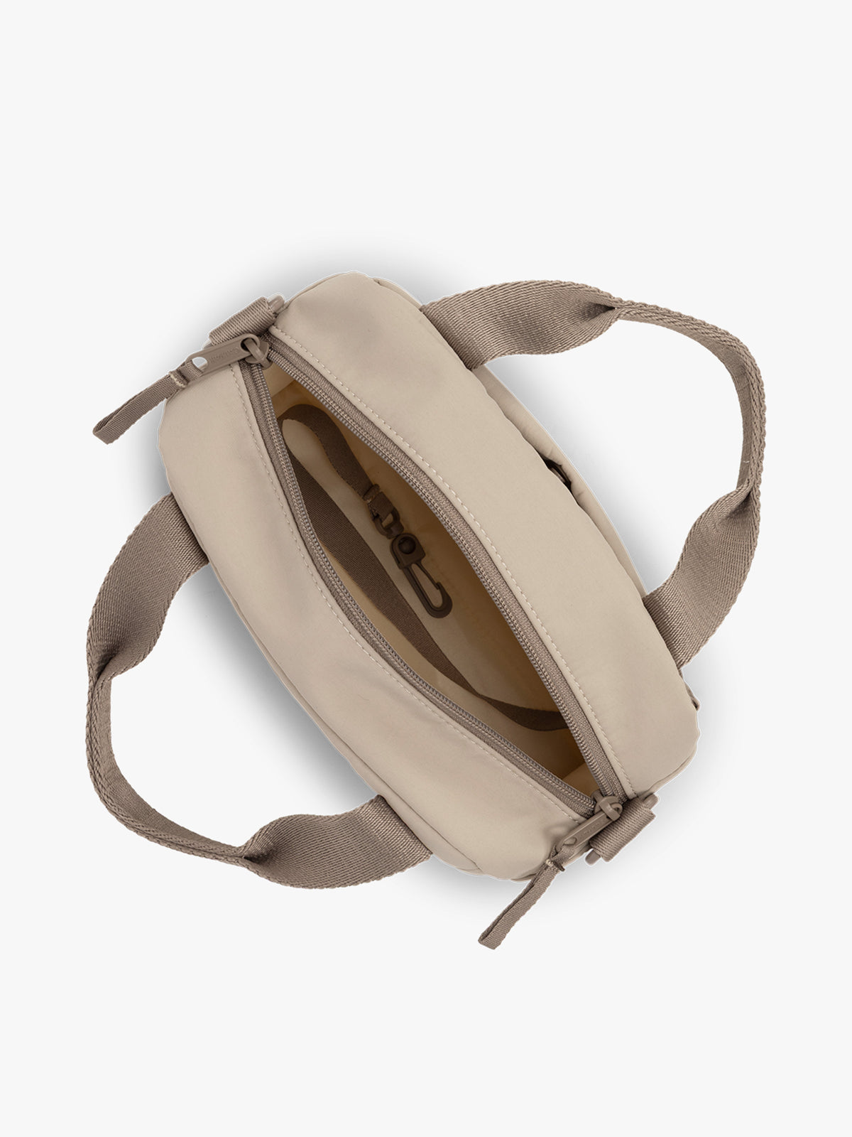 CALPAK Connect Crossbody Bag with adjustable strap in beige color Greige; CCN2501-GREIGE