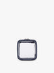 CALPAK Clear Cosmetic Case in dark blue Metallic Indigo ; CCT2501-METALLIC-INDIGO