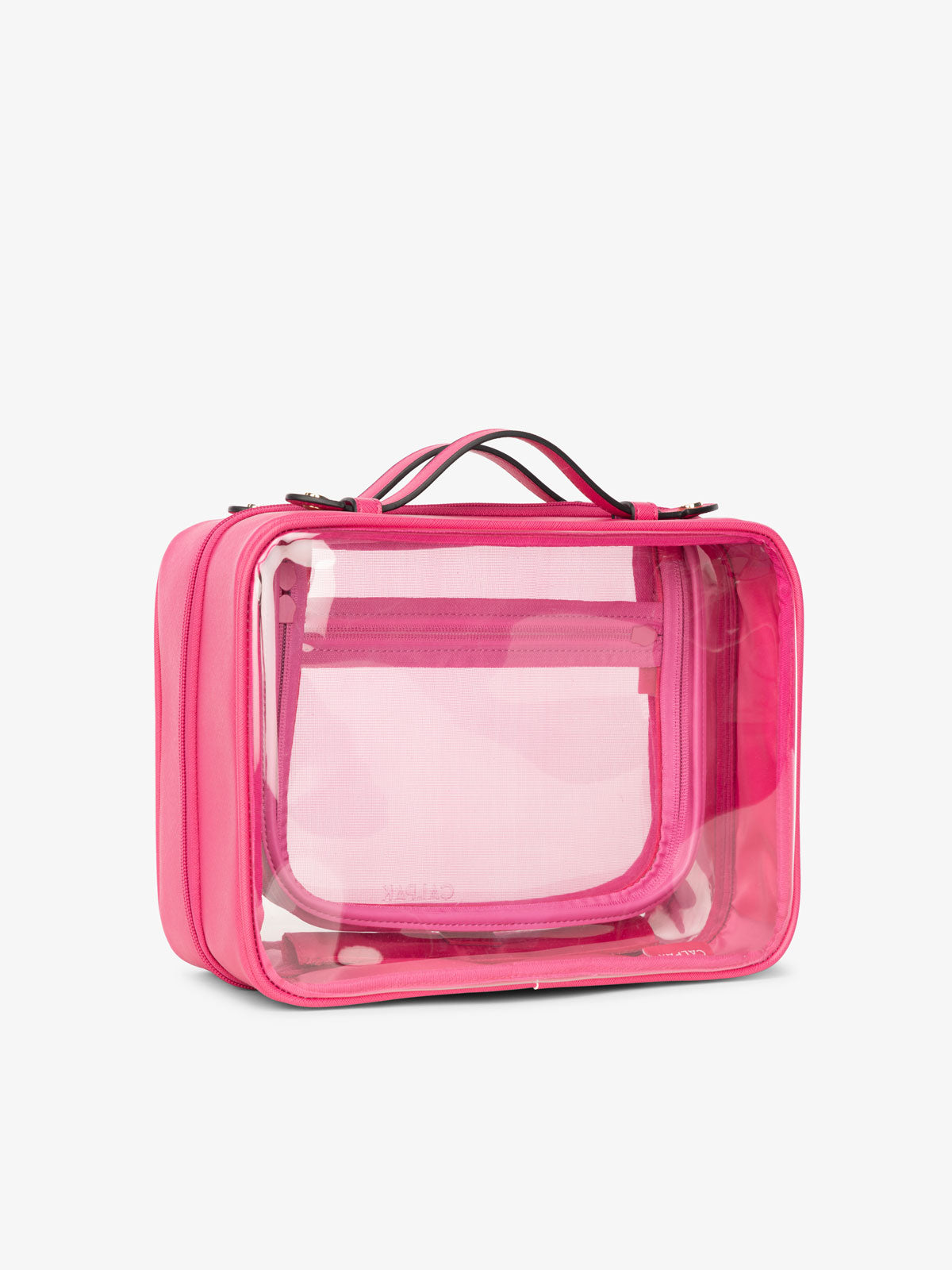 transparent cosmetics case in pink dragonfruit; CCC2001-DRAGONFRUIT