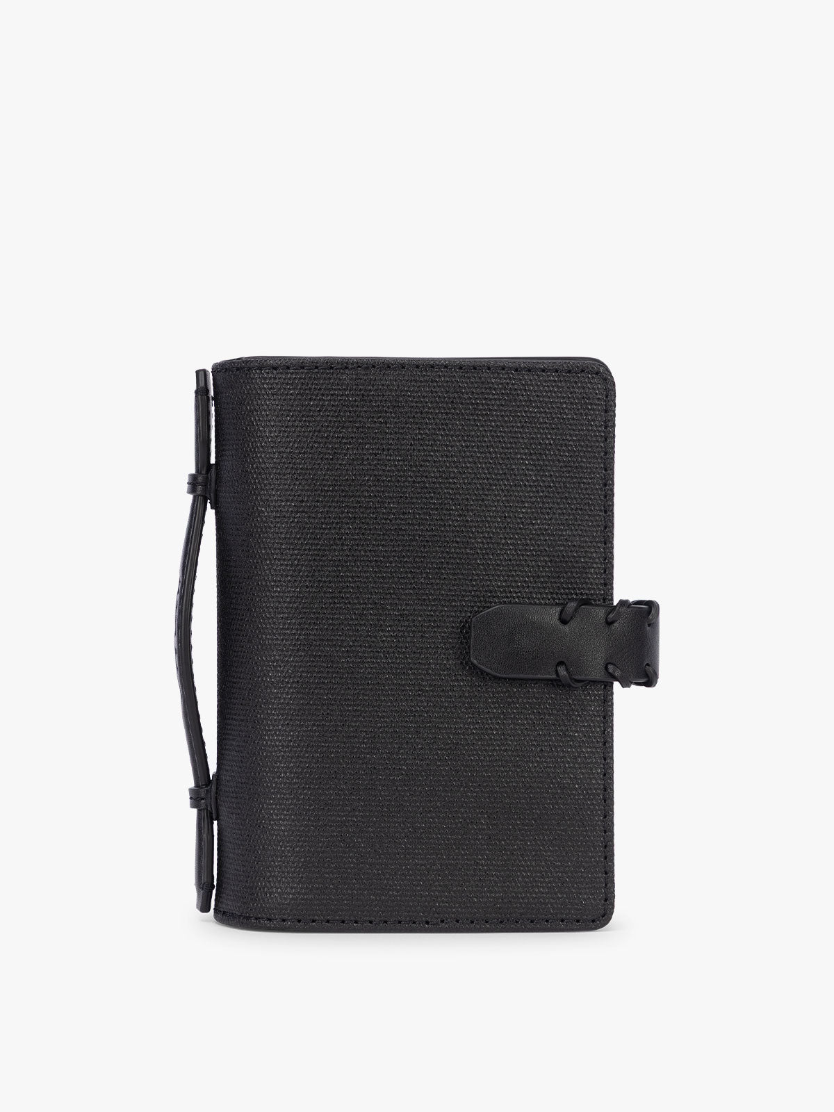 CALPAK Colette Multi Passport Wallet in Black canvas material ; CLPW2601-BLACK