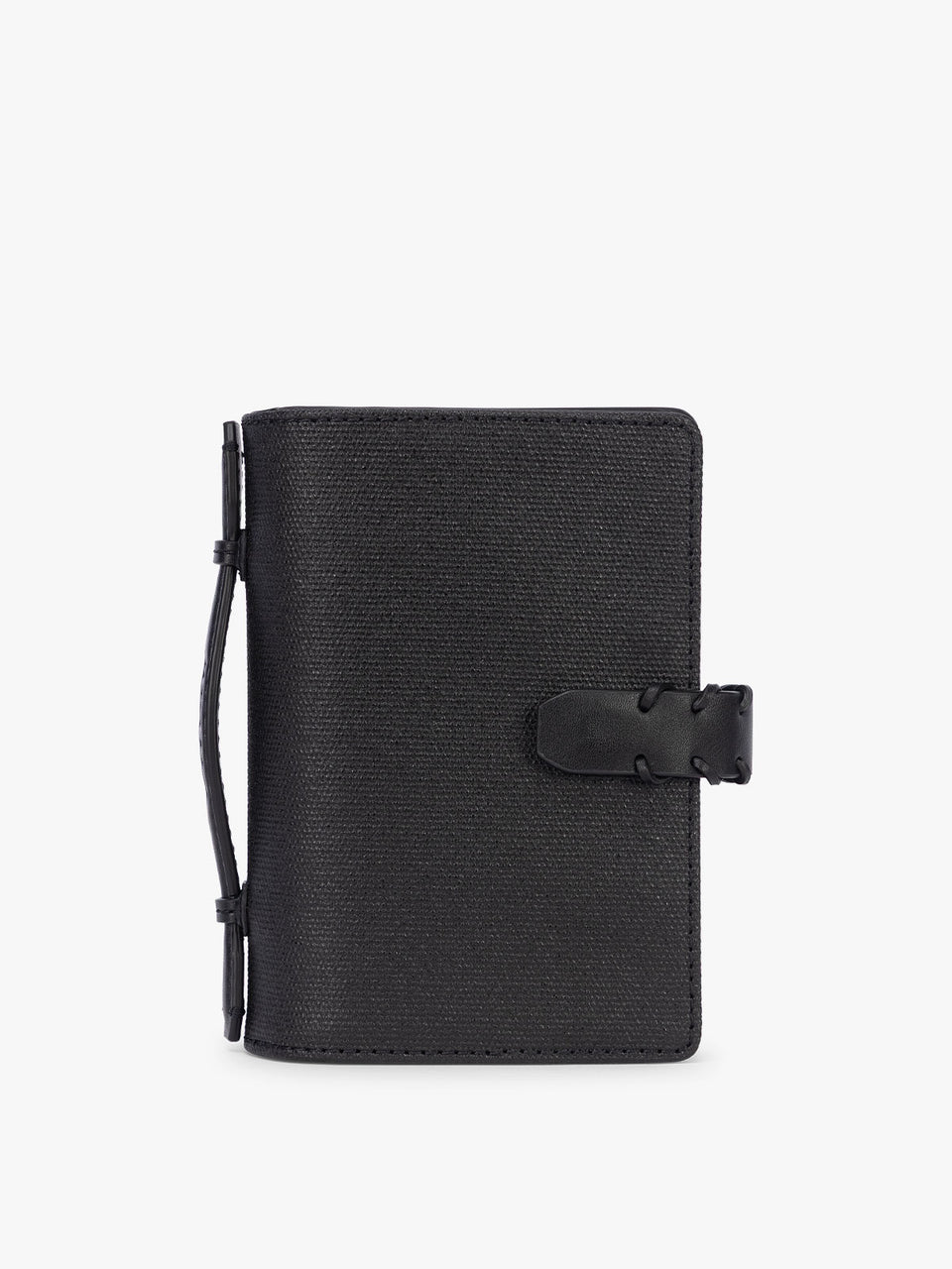 CALPAK Colette Multi Passport Wallet in Black canvas material ; CLPW2601-BLACK
