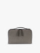 CALPAK Colette Lay-Flat Canvas Toiletry Bag in brown Mushroom; CLTB2601-MUSHROOM