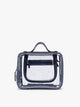 CALPAK Clear Cosmetic Case in dark blue French Blue; CMM2201-METALLIC-INDIGO