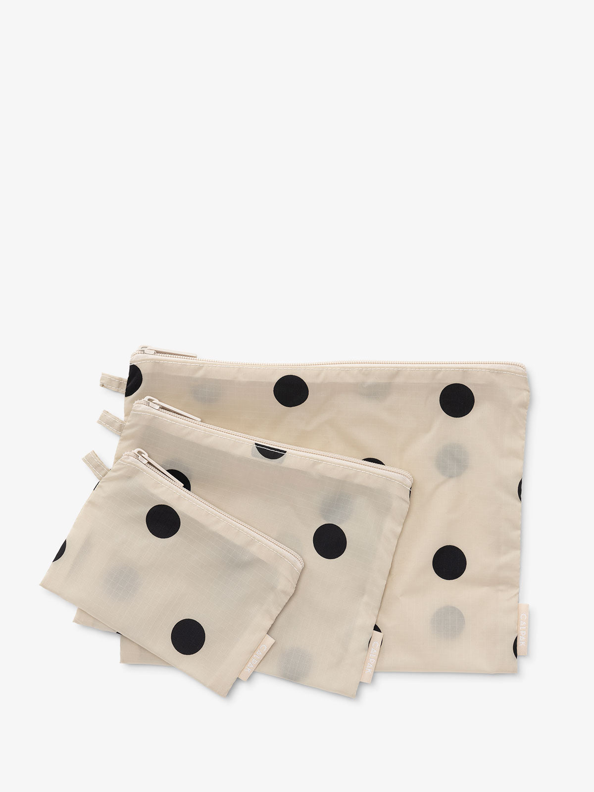 CALPAK Set of small bags for storage and travel in polka-dot; KZB2001-POLKA-DOT