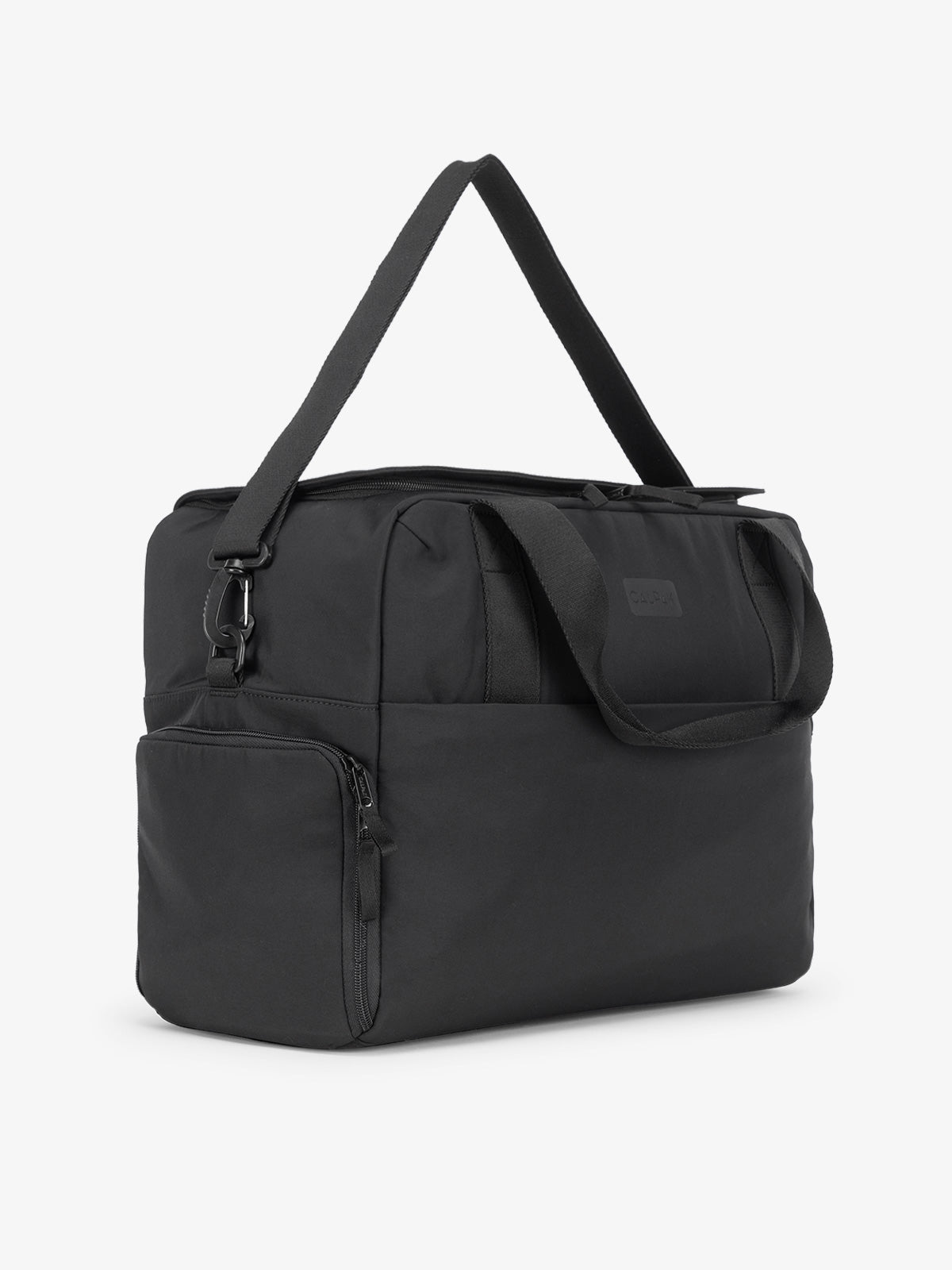 CALPAK Connect duffel for laptop with durable carrying handles and removable and adjustable straps in black; DCN2401-BLACK