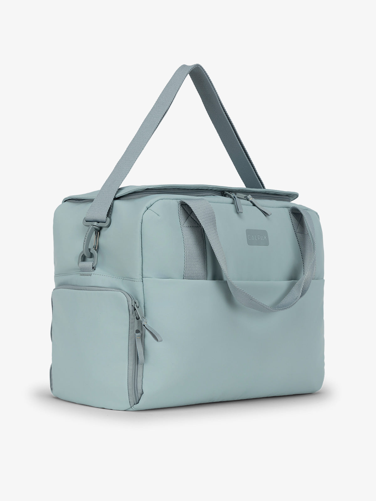 CALPAK Connect duffel for laptop with durable carrying handles and removable and adjustable straps in blue; DCN2401-BLUEBELL