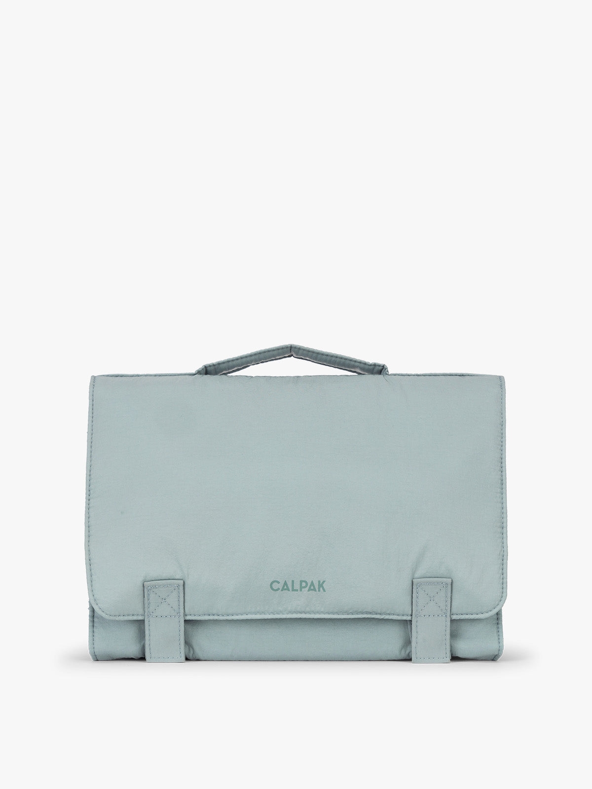 CALPAK Diaper Changing Pad Organizer in light blue Bluebell front view ; CPB2402-BLUEBELL