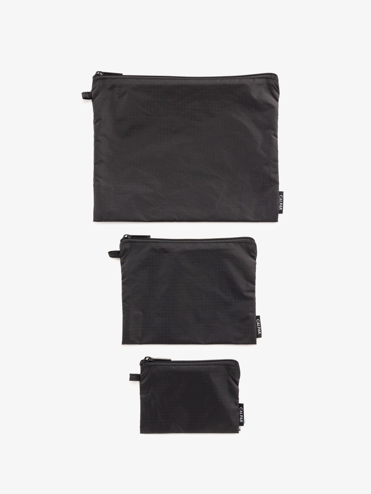 CALPAK set of pouches for organization in black;KZB2001-BLACK