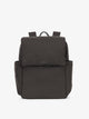 CALPAK diaper backpack with laptop sleeve featuring two insulated bottle pockets, transport handle, adjustable straps, and magnetic closure in black; BPB2401-BLACK, BBPB2401-BLACK