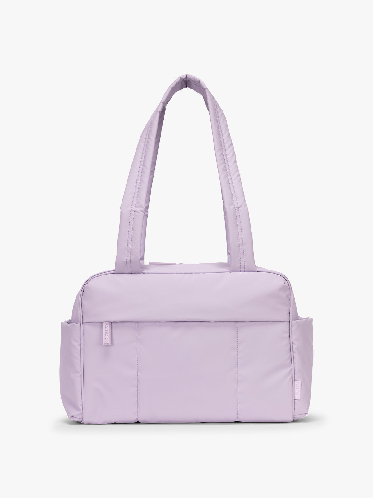 CALPAK Luka Mini Duffel in light purple Orchid on a white background; DLM2501-ORCHID