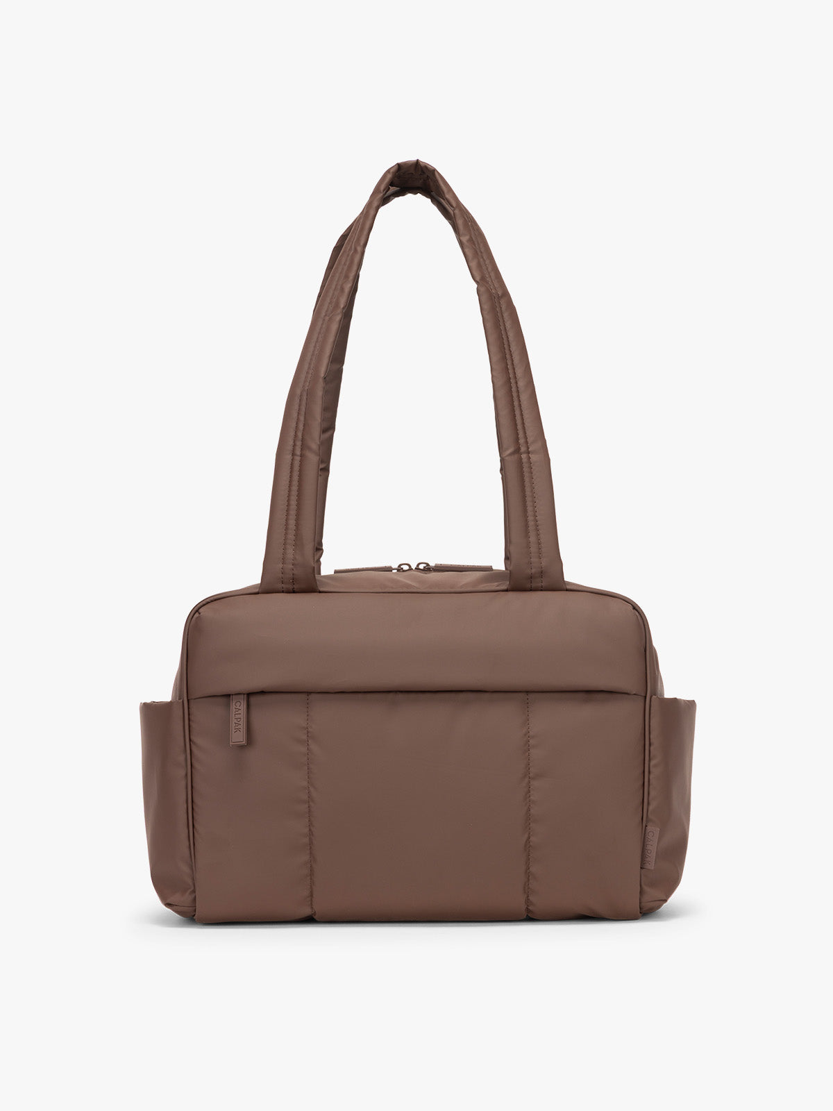 CALPAK Luka Mini Duffel front view in brown monochrome Walnut; DLM2501-WALNUT