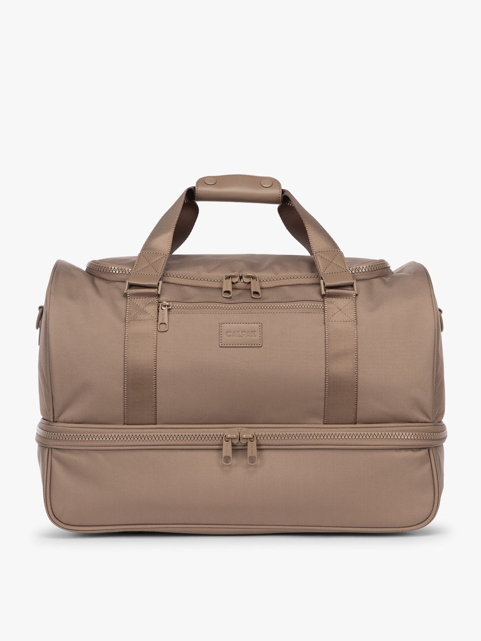 CALPAK Stevyn Duffel with Shoe Compartment in brown Chocolate; DST7019-CHOCOLATE