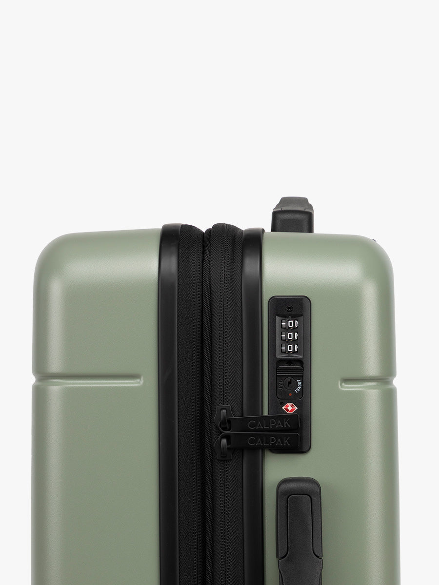 CALPAK Hue Large Luggage in green Juniper tsa lock; LHU1028-JUNIPER